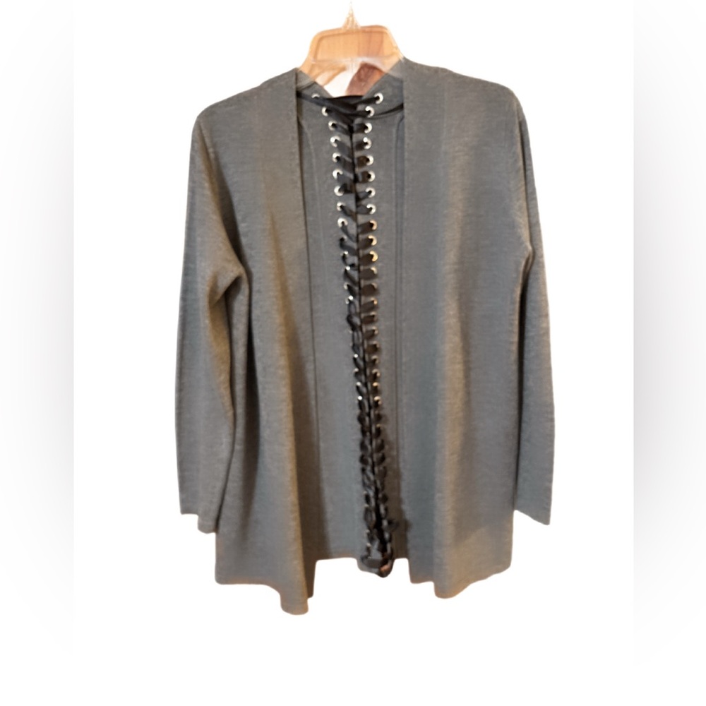 John + Jenn Collection Ribbon Lace Up Cardigan | Small | EUC